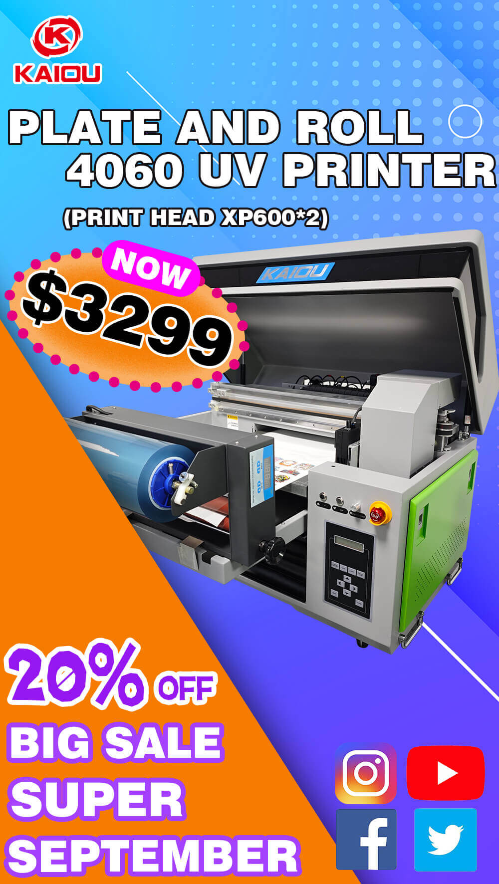 2 in 1 uv dtf printer- hybrid uv printer