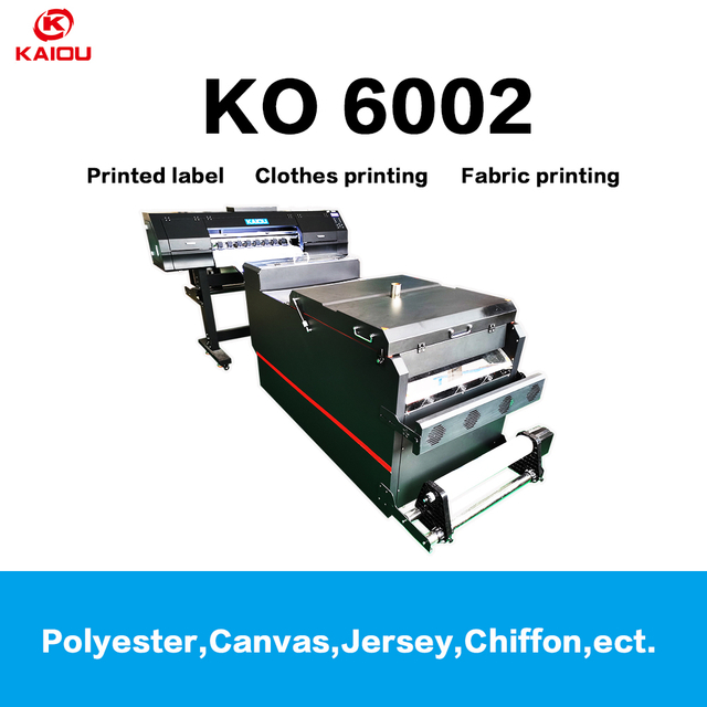 kaiou High Quality t-shirt printing dtf printer 60cm roll print DTF machine powder shaking machine
