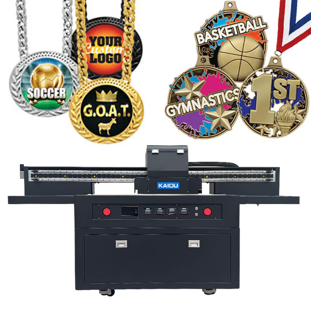 Custom Pins, medals, trophies, rings, crystals uv printing machine