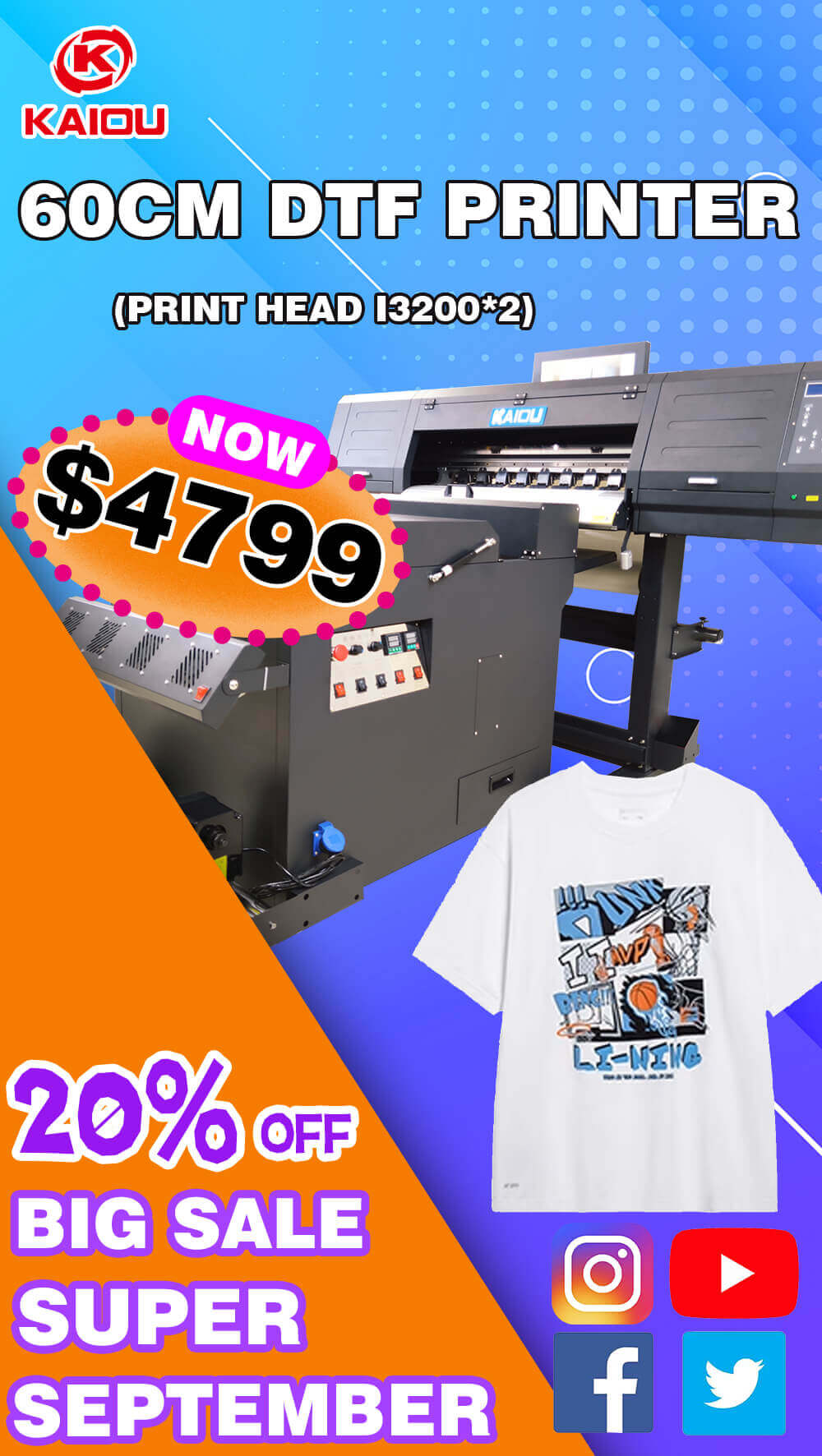 DTF t-shirt printer