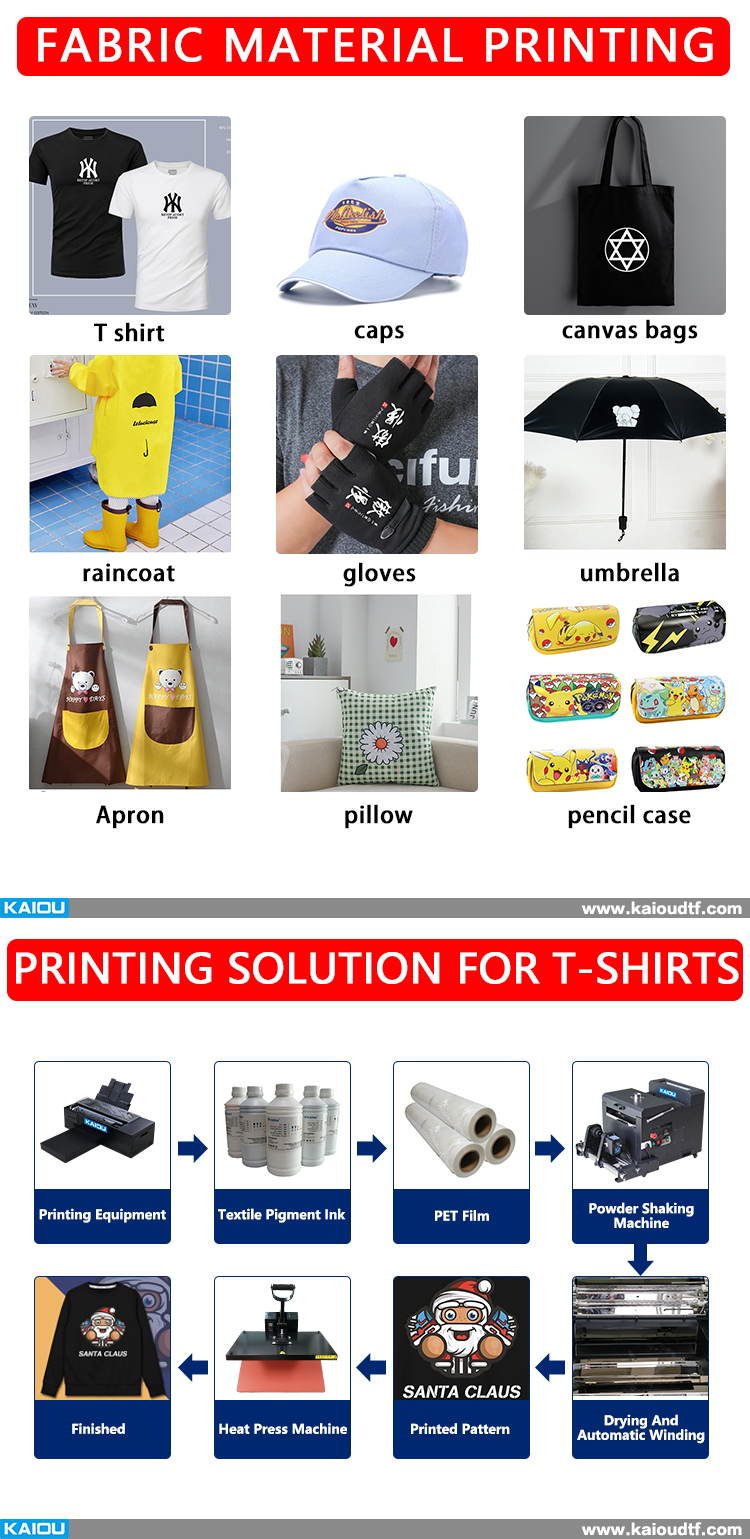 kaiou heat transfer Printer L1800 DTF Printer t-shirt printing machine